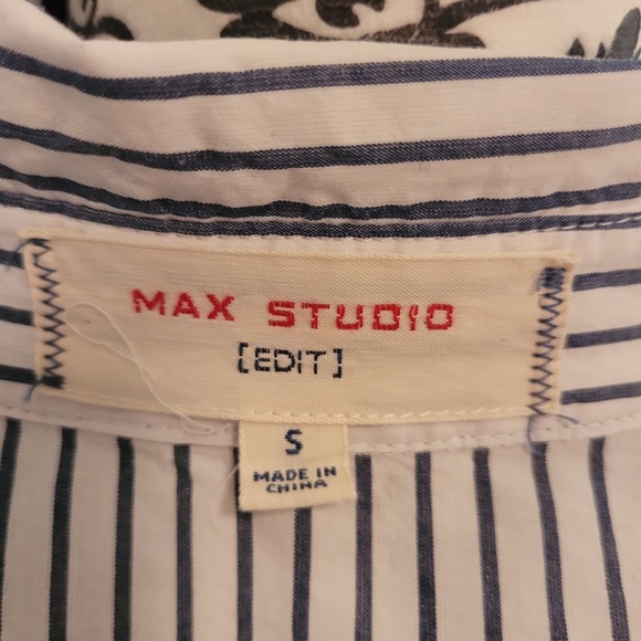 Max Studio Button Down Ruffle Sleeves - Picture 2 of 4